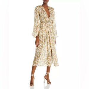 Sabina Musayev Dayton Long Sleeve Plunge Sundress Dress Sun Size M Wedding Party